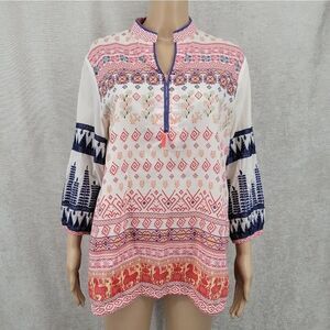 Ethnic By Outfitters Embroidered Multicolor Women's Tunic Top